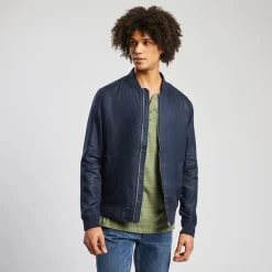 Blouson Zippé En Lin