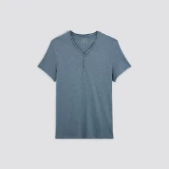 Tee Shirt Col Tunisien Matière Flammée