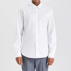 Chemise Extra-slim Repassage Facile Unie Coton -Trendy Soldes 1001841 10007 V2