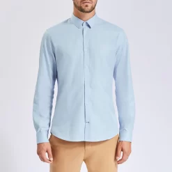 Chemise Extra-slim Repassage Facile Unie Coton -Trendy Soldes 1001841 11000 V2