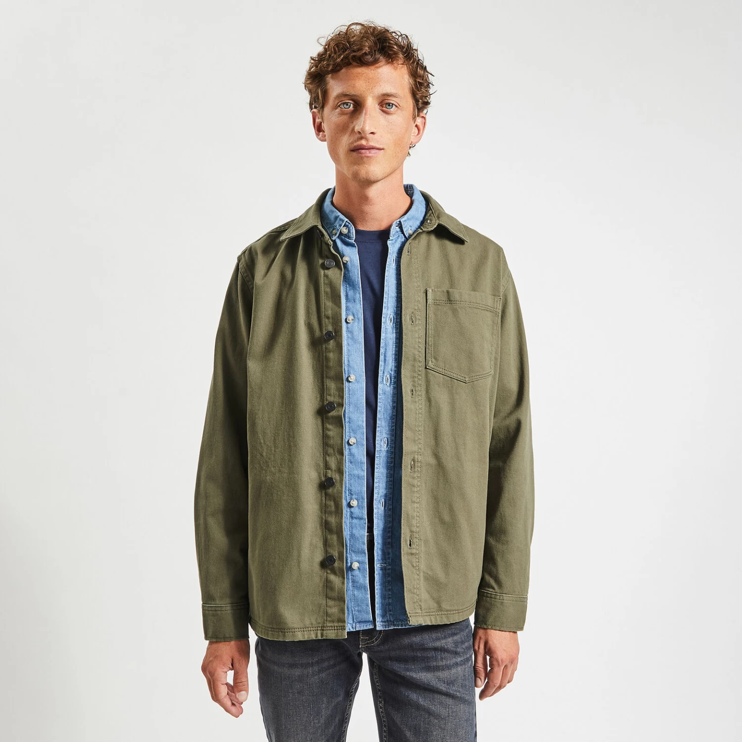 Surchemise Regular Unie Coton Recyclé 1 Surchemise Regular Unie Coton Recyclé