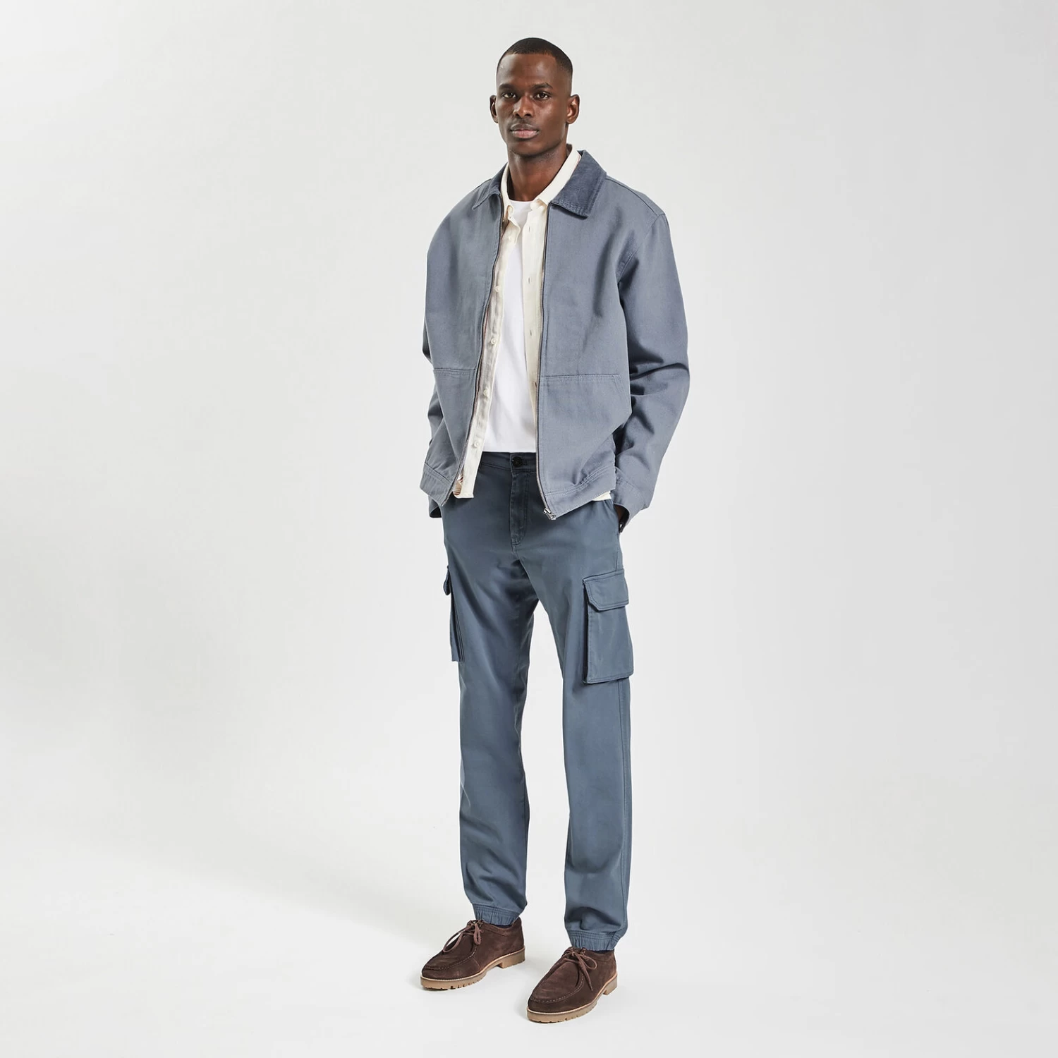 Chino Forme Cargo Bas Et Taille élastiqués 2 Chino Forme Cargo Bas Et Taille élastiqués – Image 2