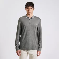 Polo Manches Longues Bi-couleur -Trendy Soldes 1001962 18424 V2