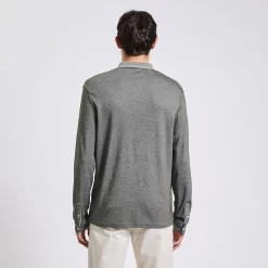 Polo Manches Longues Bi-couleur -Trendy Soldes 1001962 18424 V3