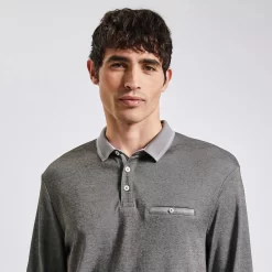 Polo Manches Longues Bi-couleur -Trendy Soldes 1001962 18424 V4