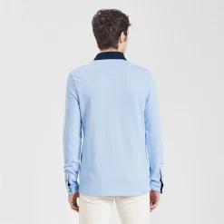 Polo Manches Longues Jacquard à Col Fantaisie -Trendy Soldes 1001971 11247 V3