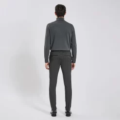 Pantalon Chino Jogger Effet Rayure -Trendy Soldes 1002036 18422 V3