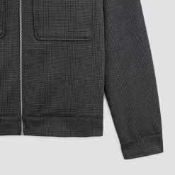 Blouson à Carreaux Col Chemise -Trendy Soldes 1002074 11248 V9