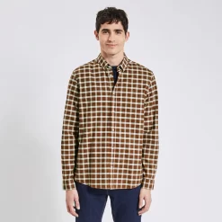 Chemise Slim Carreaux Coton -Trendy Soldes 1002174 14257 V2