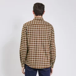 Chemise Slim Carreaux Coton -Trendy Soldes 1002174 14257 V3
