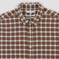 Chemise Slim Carreaux Coton -Trendy Soldes 1002174 14257 V8