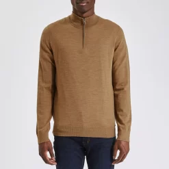 Pull à Col Montant Zippé En Laine Mérinos -Trendy Soldes 1002207 10444 V2