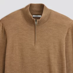 Pull à Col Montant Zippé En Laine Mérinos -Trendy Soldes 1002207 10444 V8