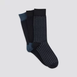 Lot De 3 Paires De Chaussettes Micro Motif Coton I