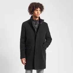 Manteau En Laine Col Montant
