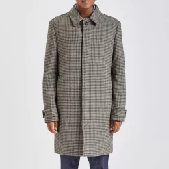 Manteau Col Chemise Motif Pied De Puce -Trendy Soldes 1002412 17506 V2