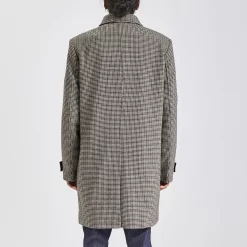 Manteau Col Chemise Motif Pied De Puce -Trendy Soldes 1002412 17506 V3