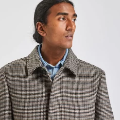 Manteau Col Chemise Motif Pied De Puce -Trendy Soldes 1002412 17506 V4