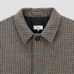 Manteau Col Chemise Motif Pied De Puce -Trendy Soldes 1002412 17506 V8