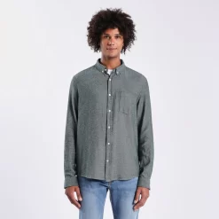 Chemise Regular Unie Flanelle Coton Recyclé