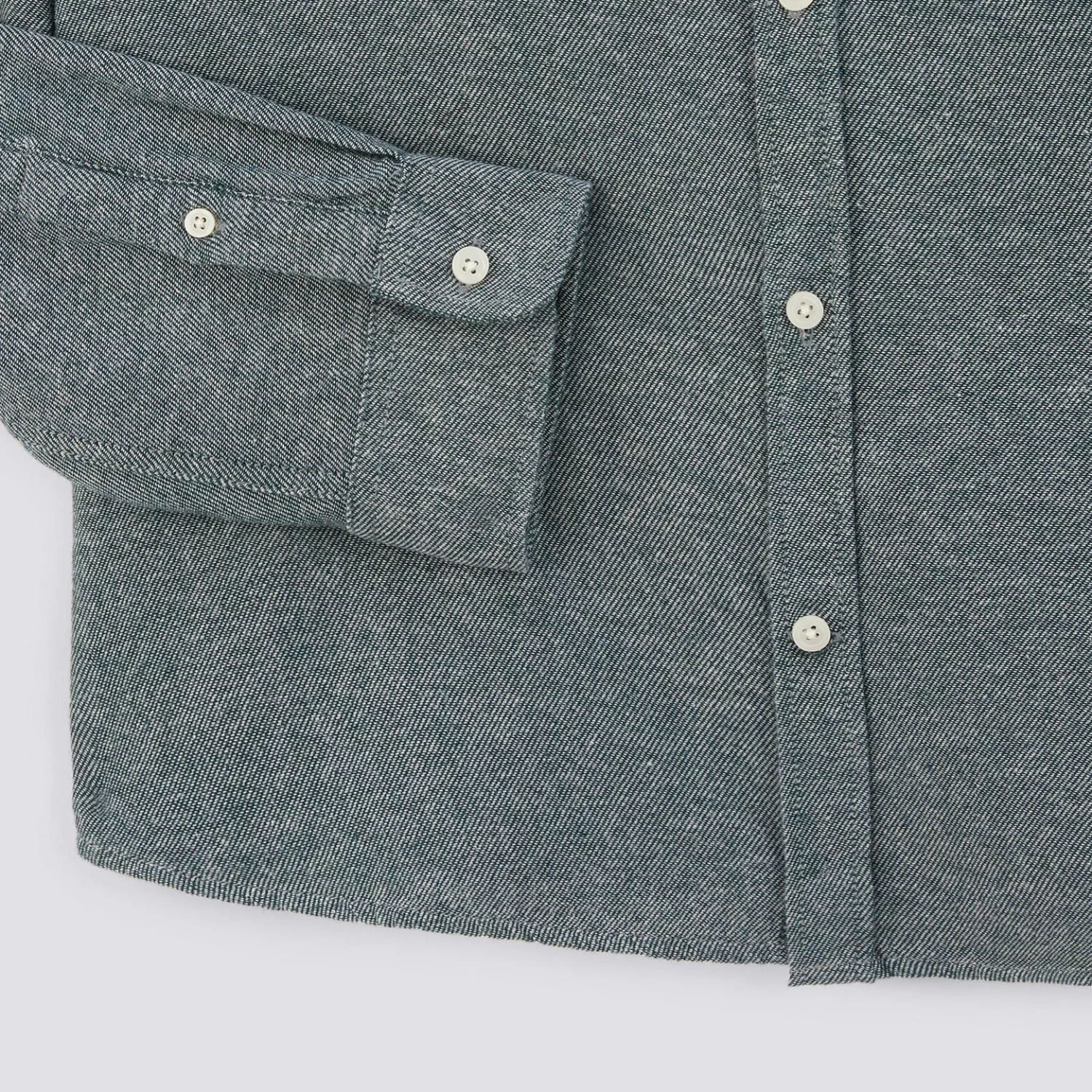 Chemise Regular Unie Flanelle Coton Recyclé 5 Chemise Regular Unie Flanelle Coton Recyclé – Image 5