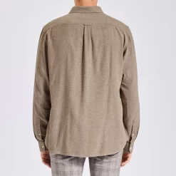 Chemise Regular Unie Flanelle Coton Recyclé -Trendy Soldes 1002417 17408 V3