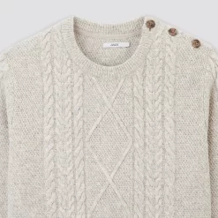 Pull Torsadé à Col Rond -Trendy Soldes 1002516 10503 V8