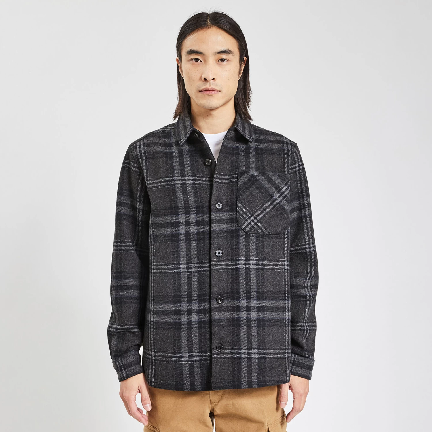 Surchemise Regular Carreaux Laine Polyester Recycl 5 Surchemise Regular Carreaux Laine Polyester Recycl – Image 5