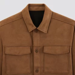 Surchemise Unie Suede -Trendy Soldes 1002612 13418 V8