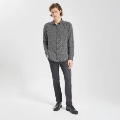 Chemise Slim Imprimé Fantaisie Coton -Trendy Soldes 1002634 18000 V5