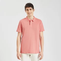 Polo Manches Courtes Col Contrasté