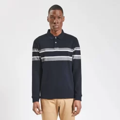 Polo Manches Longues Piqué Colorblock -Trendy Soldes 1002817 11863 V2