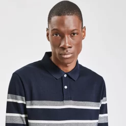 Polo Manches Longues Piqué Colorblock -Trendy Soldes 1002817 11863 V4