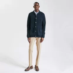 Gilet Col Chemise En Maille -Trendy Soldes 1002833 11845 V5