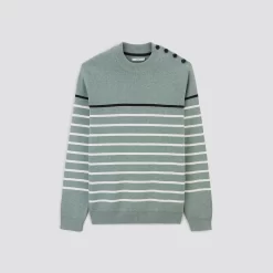 Pull Marinière à Col Rond -Trendy Soldes 1003009 16656 V11