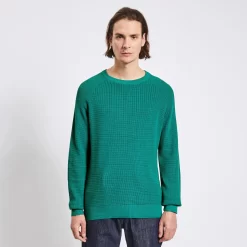 Pull Gaufré à Col Rond -Trendy Soldes 1003010 16656 V2