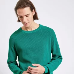 Pull Gaufré à Col Rond -Trendy Soldes 1003010 16656 V4