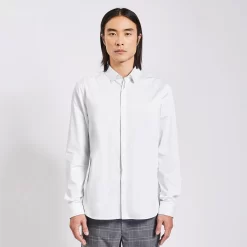 Chemise Slim Unie Coton Biologique Satin 15 Chemise Slim Unie Coton Biologique Satin -Trendy Soldes 1003070 10000 V2