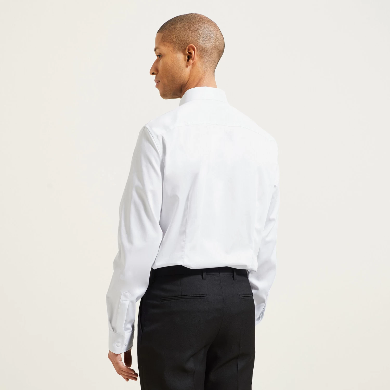 Chemise Slim Unie Coton Biologique Satin 6 Chemise Slim Unie Coton Biologique Satin – Image 6