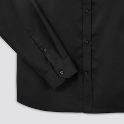 Chemise Slim Unie Stay White/black Coton -Trendy Soldes 1003072 18000 V9