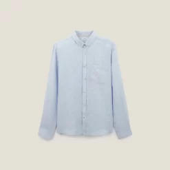 Chemise Regular Unie Lin -Trendy Soldes 1003074 11000 V11