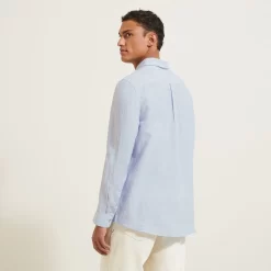 Chemise Regular Unie Lin -Trendy Soldes 1003074 11000 V3