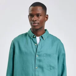 Chemise Regular Unie Lin -Trendy Soldes 1003074 16069 V4