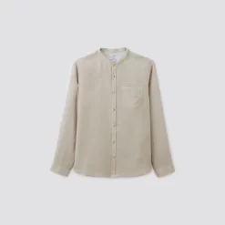 Chemise Regular Col Mao Unie Lin -Trendy Soldes 1003076 10503 V11