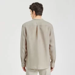 Chemise Regular Col Mao Unie Lin -Trendy Soldes 1003076 10503 V3