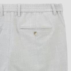 Pantalon Chino Slim à Carreaux Bi-stretch -Trendy Soldes 1003091 18118 V10