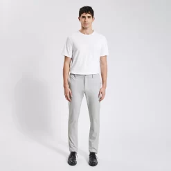 Pantalon Chino Slim à Carreaux Bi-stretch -Trendy Soldes 1003091 18118 V2