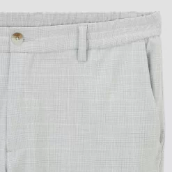 Pantalon Chino Slim à Carreaux Bi-stretch -Trendy Soldes 1003091 18118 V8