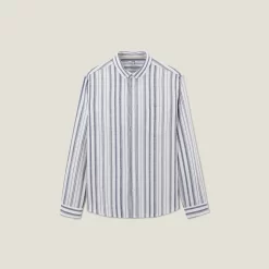 Chemise Regular Rayures Coton Lin -Trendy Soldes 1003118 16082 V11
