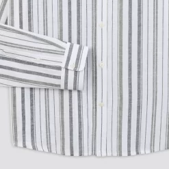 Chemise Regular Rayures Coton Lin -Trendy Soldes 1003118 16082 V9